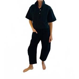 NEW SECULAR jane short sleeve shirt in black